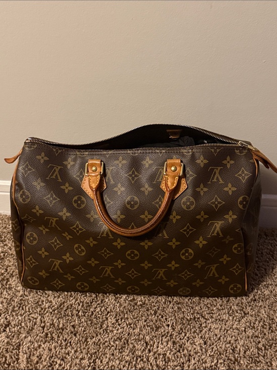 Louis Vuitton Handbags - Louis Vuitton Monogram Canvas Speedy Tote in Brown and Tan